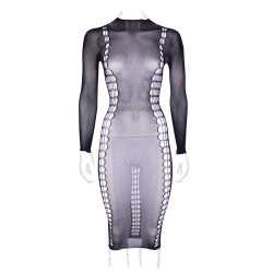 Shade by Le Désir Robe Longue à Col Roulé Grande taille Carme Noir